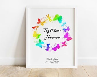 Personalized Lesbian Wedding Gift, Lesbian Couple Gift, Lesbian Wife Gift, Gay Girlfriend Gift, Gay Wedding Anniversary Prints, Lesbian Gift