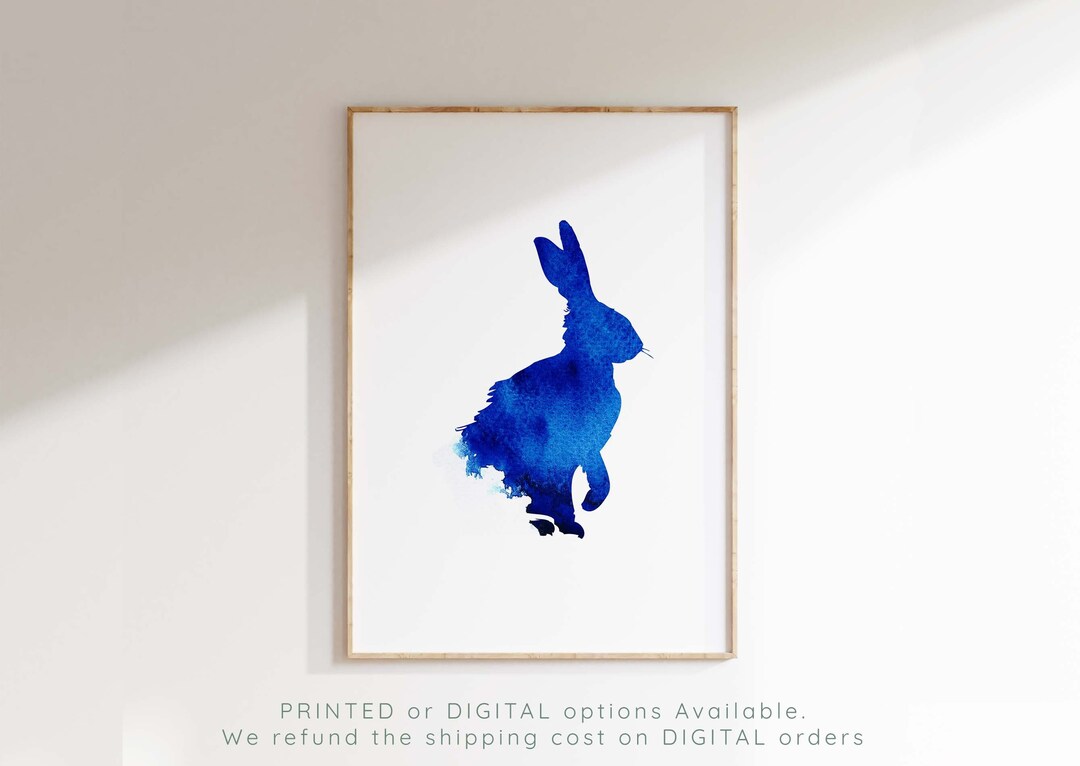 Watercolour Rabbit Print, Abstract Rabbit Artwork, Hare Art Print, Hare ...