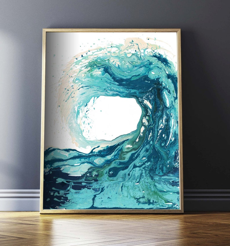 Ocean Print Abstract Art Prints Surf Art Ocean Art Beach Etsy