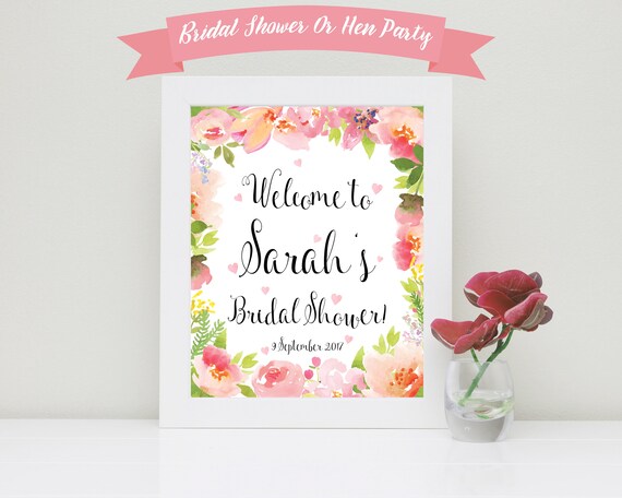 Bridal Shower Printable Signs Bridal Shower Welcome Sign | Etsy