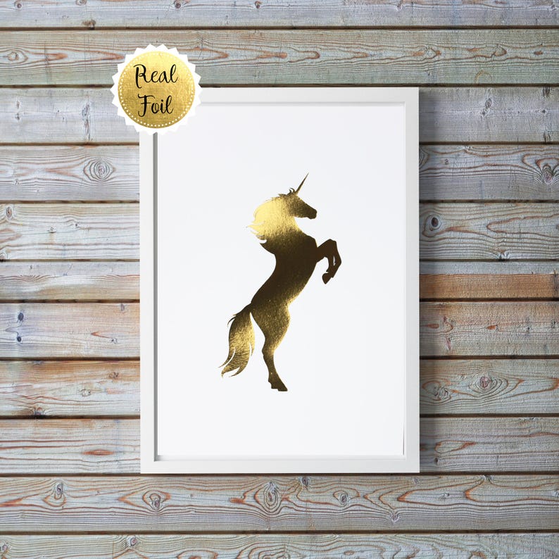 Gold Unicorn Wall Art Unicorn Nursery Print for Nursery Etsy UK