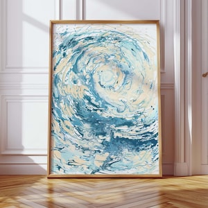 Surf Art, Beach Decor, Wave Painting Print, Abstract Ocean Painting Print, Nautical Decor, Wall Art Surf, Sea Wave Art Print, Wave Wall Art