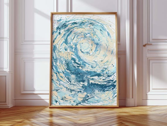 Surf Art, Beach Decor, Wave Painting Print, Abstract Ocean Painting Print, Nautical Decor, Wall Art Surf, Sea Wave Art Print, Wave Wall Art