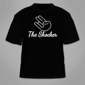 The Shocker T-Shirt. Funny Sex Themed Immature Inappropriate Nerd Nerdy Shirt Sarcastic Humor Clothing Cool College Gift Finger Tees