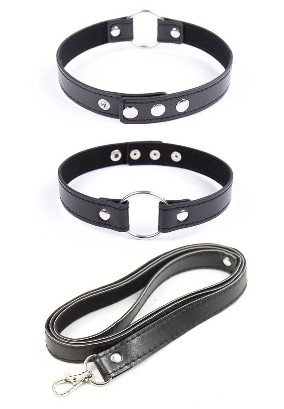 Custom Leather BDSM Collar Choker – Personalized Name Necklace, Adjustable, Handmade By The Black Feline