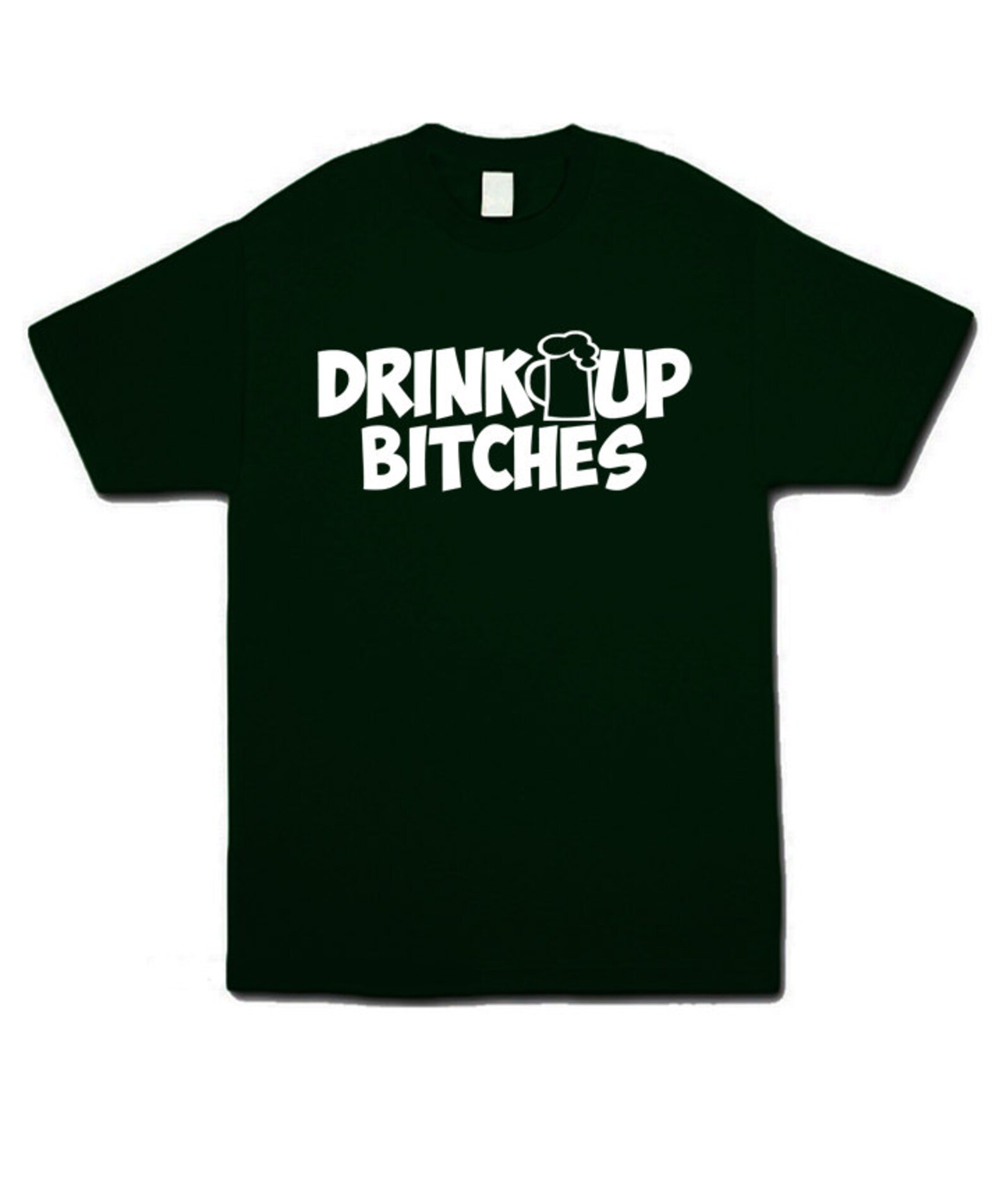 St patrick's day wine bottoms up bitches shirt