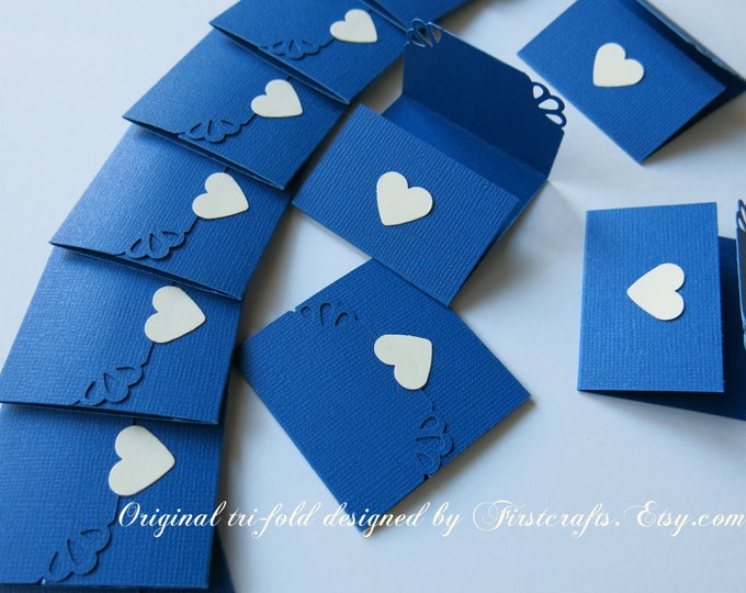 Mini Note Cards Small Cards Mini Notecards Royal Blue Etsy