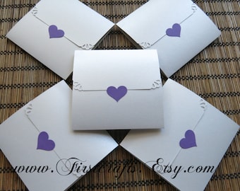 Wedding guestbooks- Wedding guest book alternative- Wedding favor- Bridal shower- Baby shower-Tri-fold envelope mini notecards-10 blank card