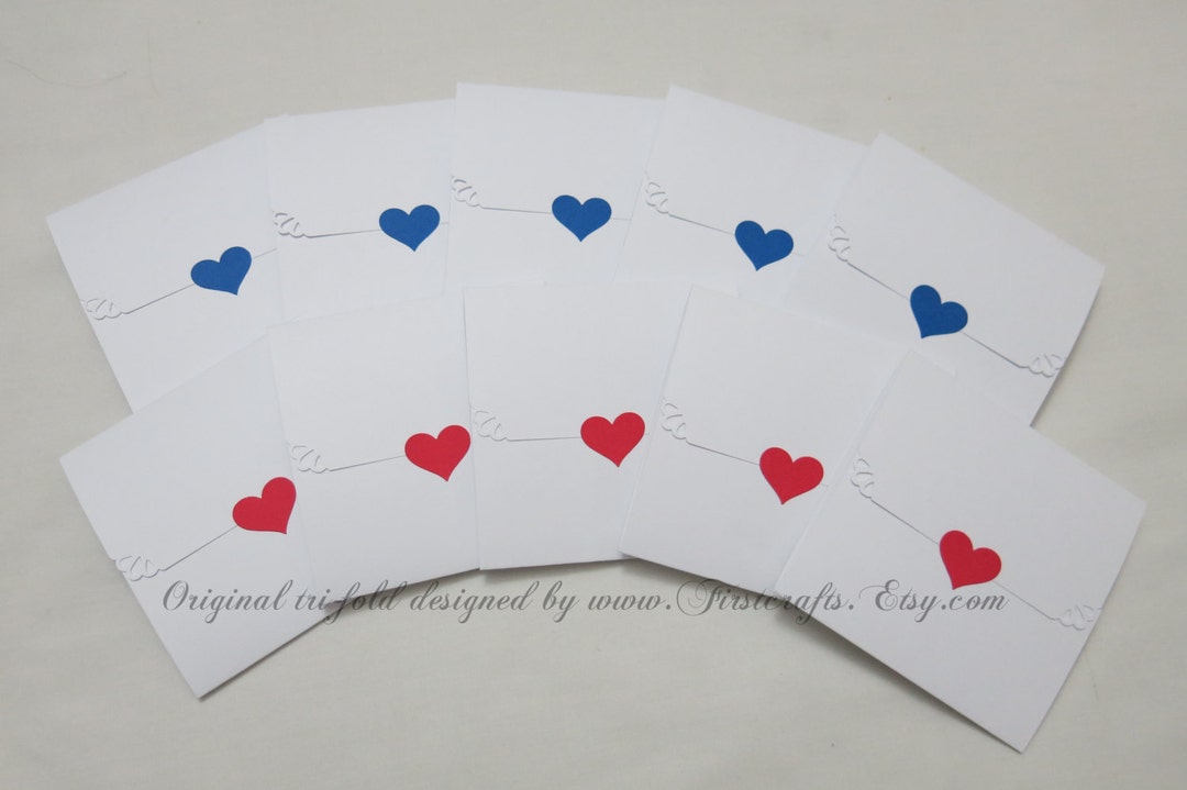 Mini Note Cards Mini Cards Small Cards Ivory/navy Blue Tri-fold Envelope Mini  Blank Cards Wedding Favors-baby Shower-20 Blank Notecards 