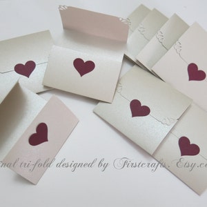 Wedding guestbooks- Wedding guest book alternative- Wedding favor- Bridal shower- Baby shower-Tri-fold envelope mini notecards-10 blank card