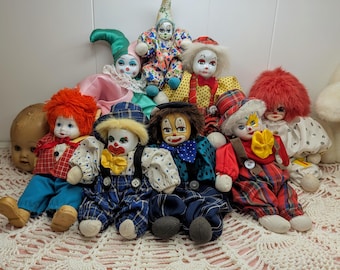 Muñecos de payaso antiguos