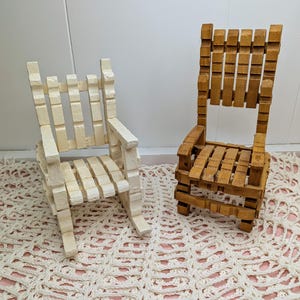 Handmade Clothespin Chairs for Dolls