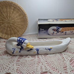 1980s Ceramic Mama Goose Cracker Dish