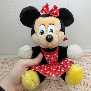 Peluche vintage de Disney de Mickey Mouse y Minnie Mouse imagen 3