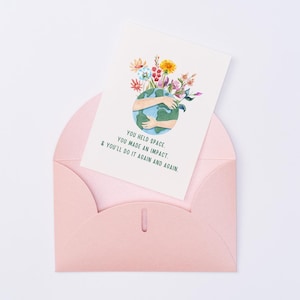 Vous avez créé une carte Impact | carte d'encouragement imprimable | Téléchargement numérique | Au revoir, merci, transition, remise des diplômes, nouvel emploi | 4x6 ou 5x7