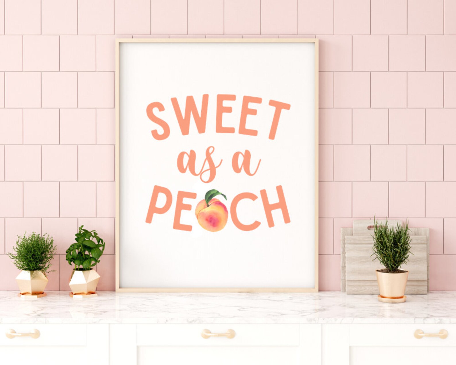 Sweet As A Peach Print Peach Sayings Peach Phrases Peach Etsy