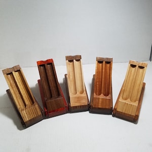 2P c Wood 2-Pen Box, Pen display box, Fold up Pen Display (OP0392 ch) Pen Presentation Box,  Pen gift box, 2 pen case