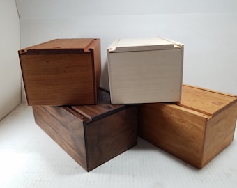 Large Solid Wood Sliding Top General Purpose Box (BX0320) (ID 9.25x4.25x3.5 tall) Keepsake Box