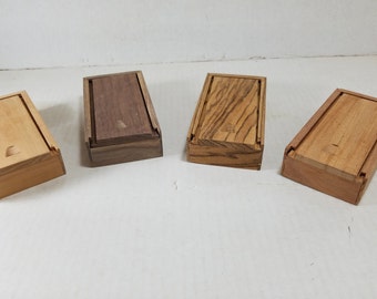 gift jewelry presentation box Small general Purpose Wood Box Wood Wax Finish (BX0292) Presentation Box, Gift box, Keepsake Box
