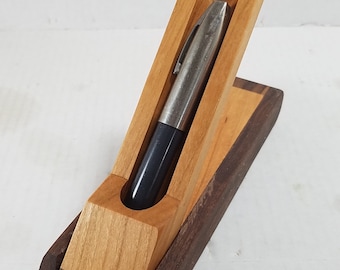 1P cw Wood Pen Box,  Pen display box, Fold up Pen Display (OP0391 cw) Pen Presentation Box,  Pen gift box, pen case