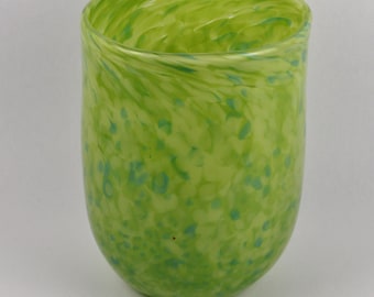 Handblown Art Glass Vessel, Spring Green