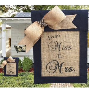 Custom, personalized,monogrammed burlap garden flag