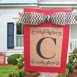 Custom, personalized,monogrammed burlap garden flag