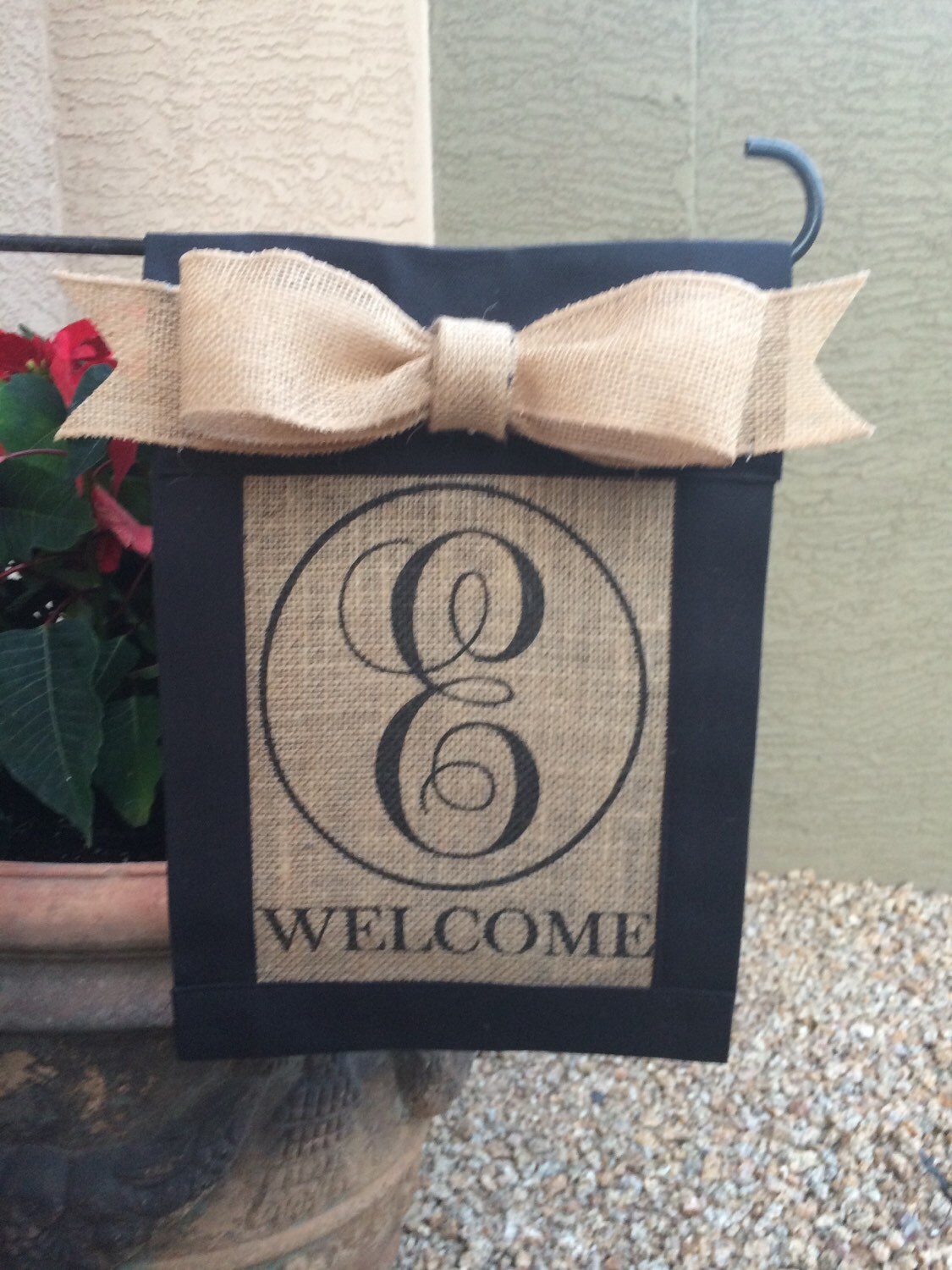 Custom personalizedmonogrammed burlap garden flag | Etsy