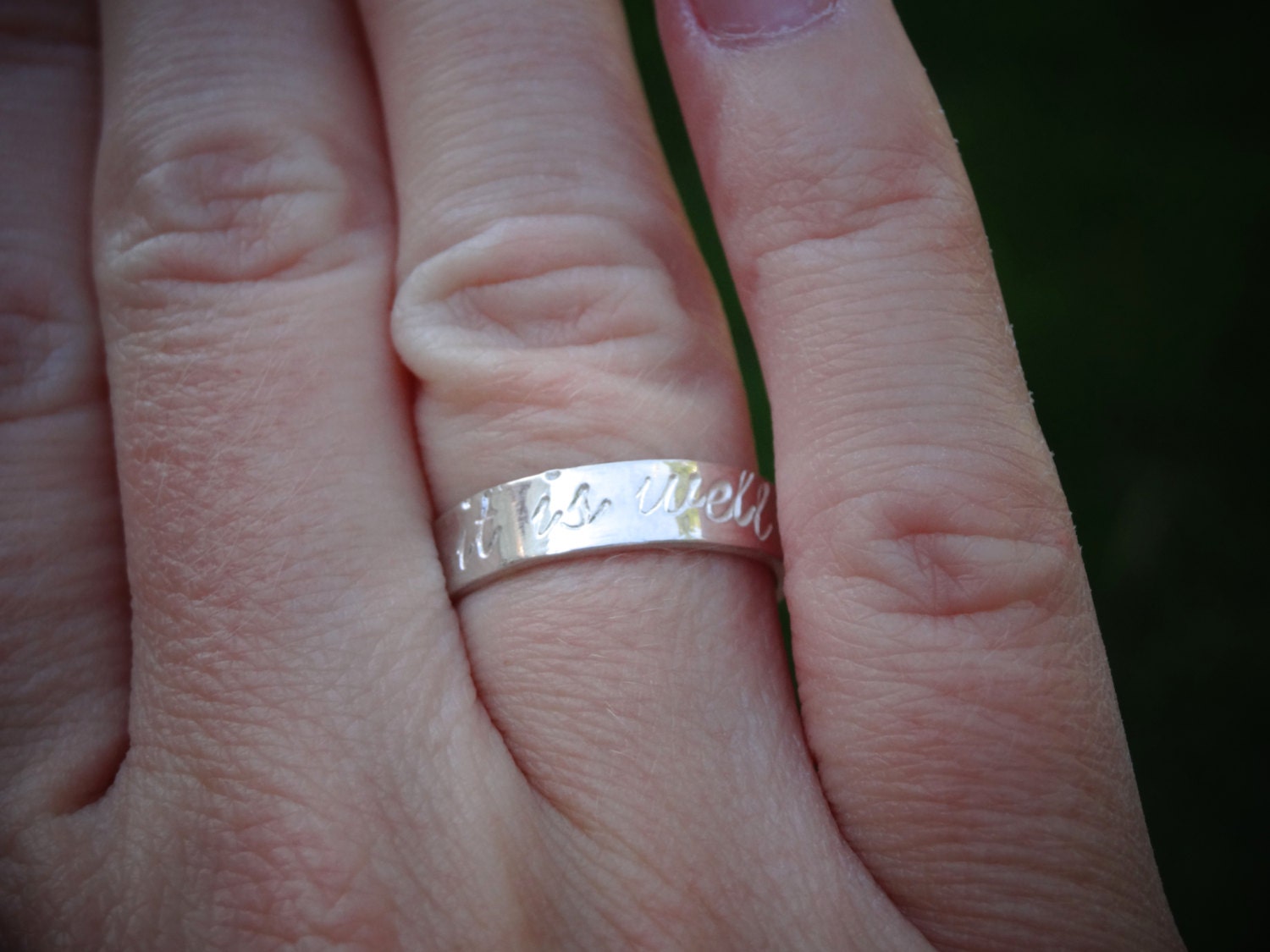 It is Well With My Soul Ring Bible Verse Ring Etsy
