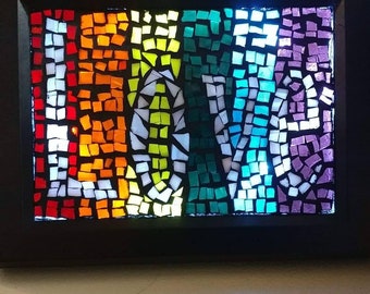 Stained glass mosaic "Love"