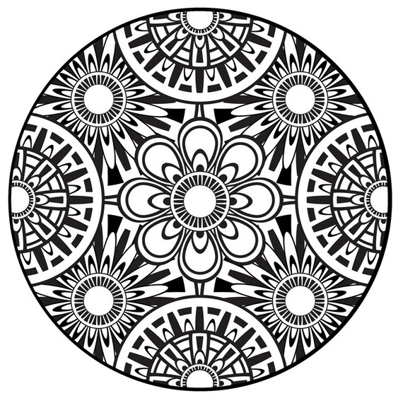 Download Items similar to Coloring Page, Mandala, Instant PDF ...