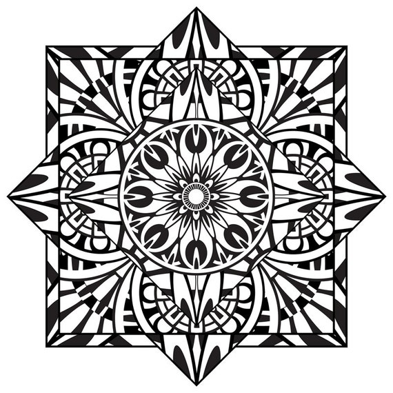 Download Items similar to Printable Coloring Page, Zentangle Art ...