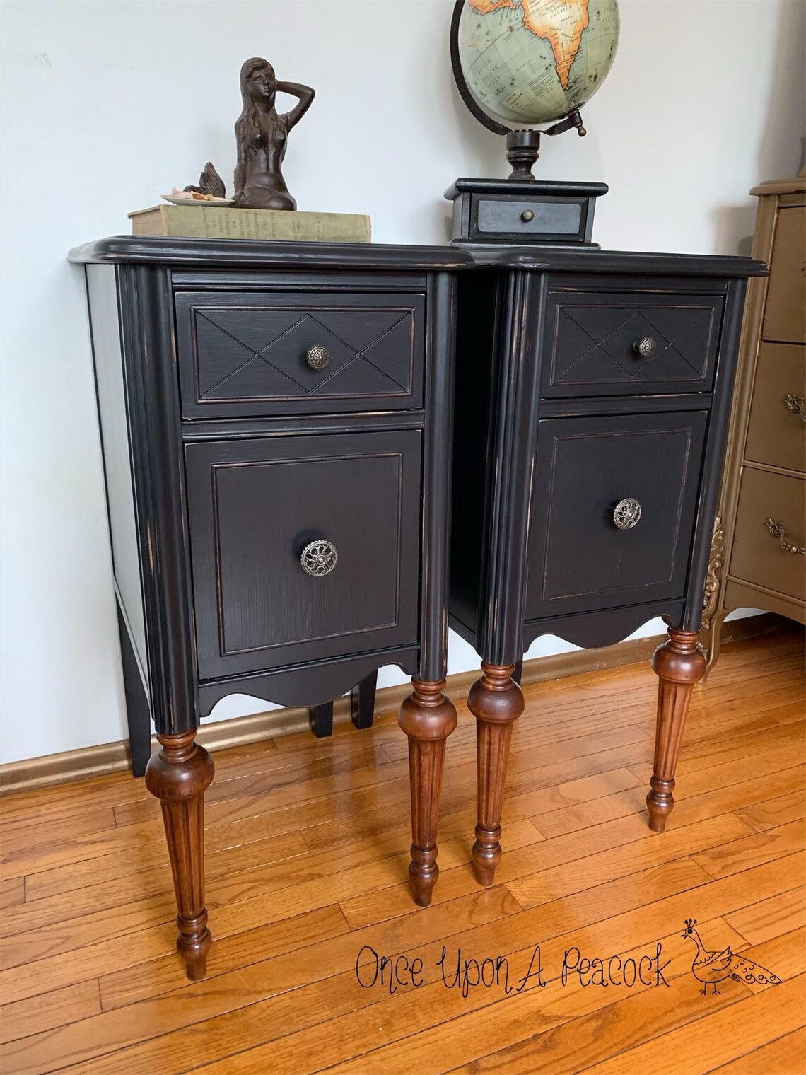 Custom Order Tall Skinny Nightstands/ Antique Bedside Tables/ Etsy.de