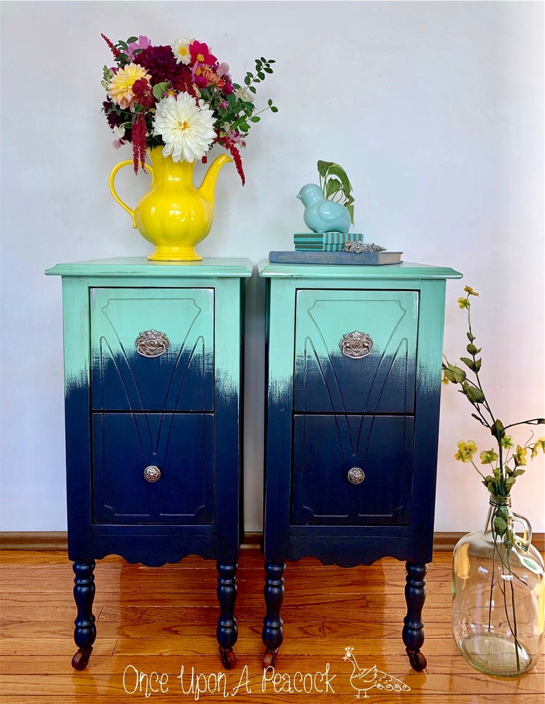 Custom Order Tall Skinny Nightstands/ Antique Bedside Tables/ Etsy