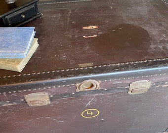Antique steamer trunk Wide Dresser & Topper Set