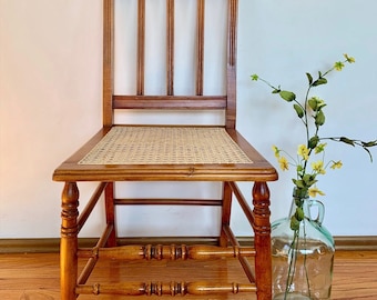 Antique Chair Caning Restoration Service/ Hand Woven Cane/Rush/YOUR Chair/ Cane/ Professional Antique Restorations/ Once Upon a Peacock