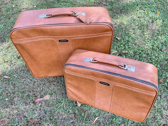 Samsonite Cordoba ll Vintage Tan Luggage Set of 2 Vintage Gold Etsy