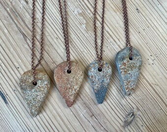 Unique, Hand Carved Stone / Rock Necklaces/ One of a Kind/ Gift Idea