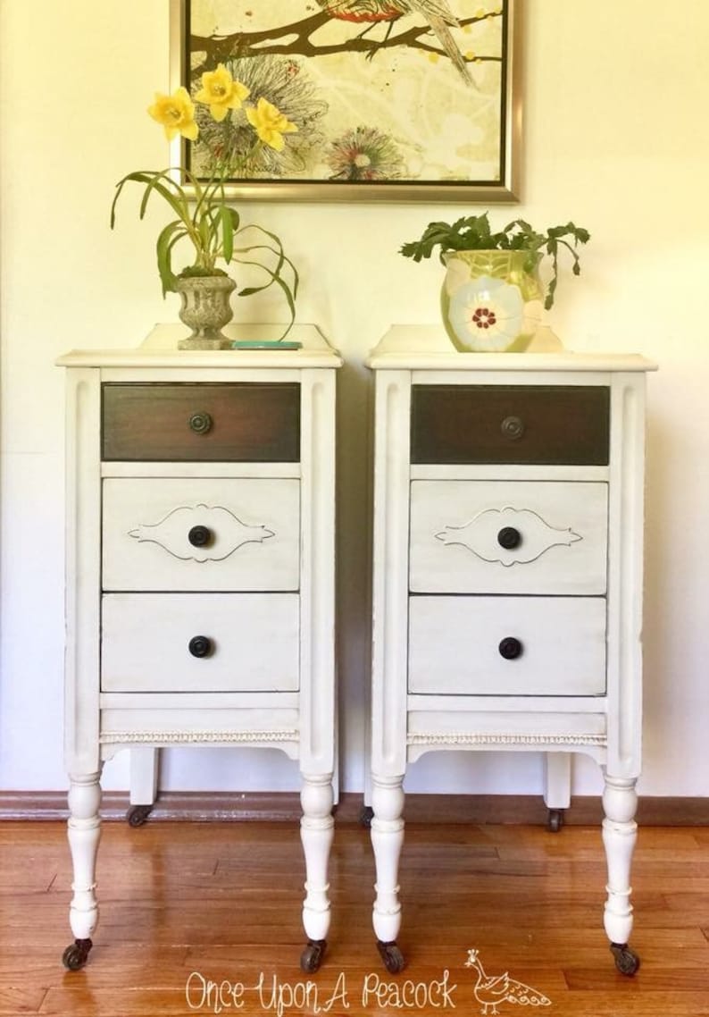 Custom Order Tall Skinny Nightstands/ Antique Bedside Tables/ Etsy