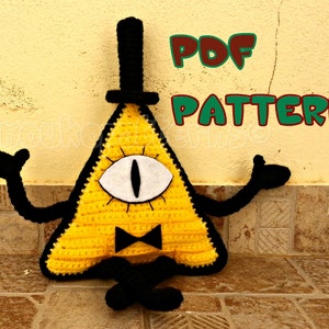 CROCHET-PATTERN: Evil Triangle inspired by Bill Cipher (Gravity Falls) Amigurumi ~ **Instructions Only**