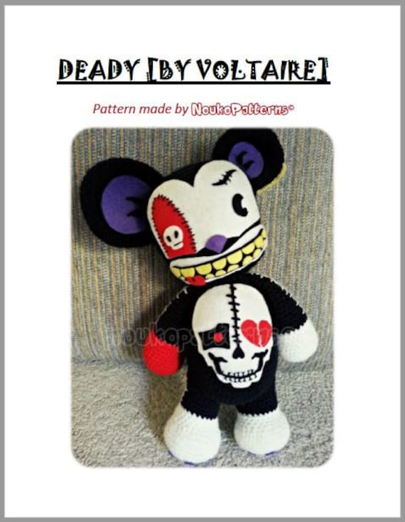 CROCHET-PATTERN: Voltaire's Deady, Evil Teddy Bear Amigurumi