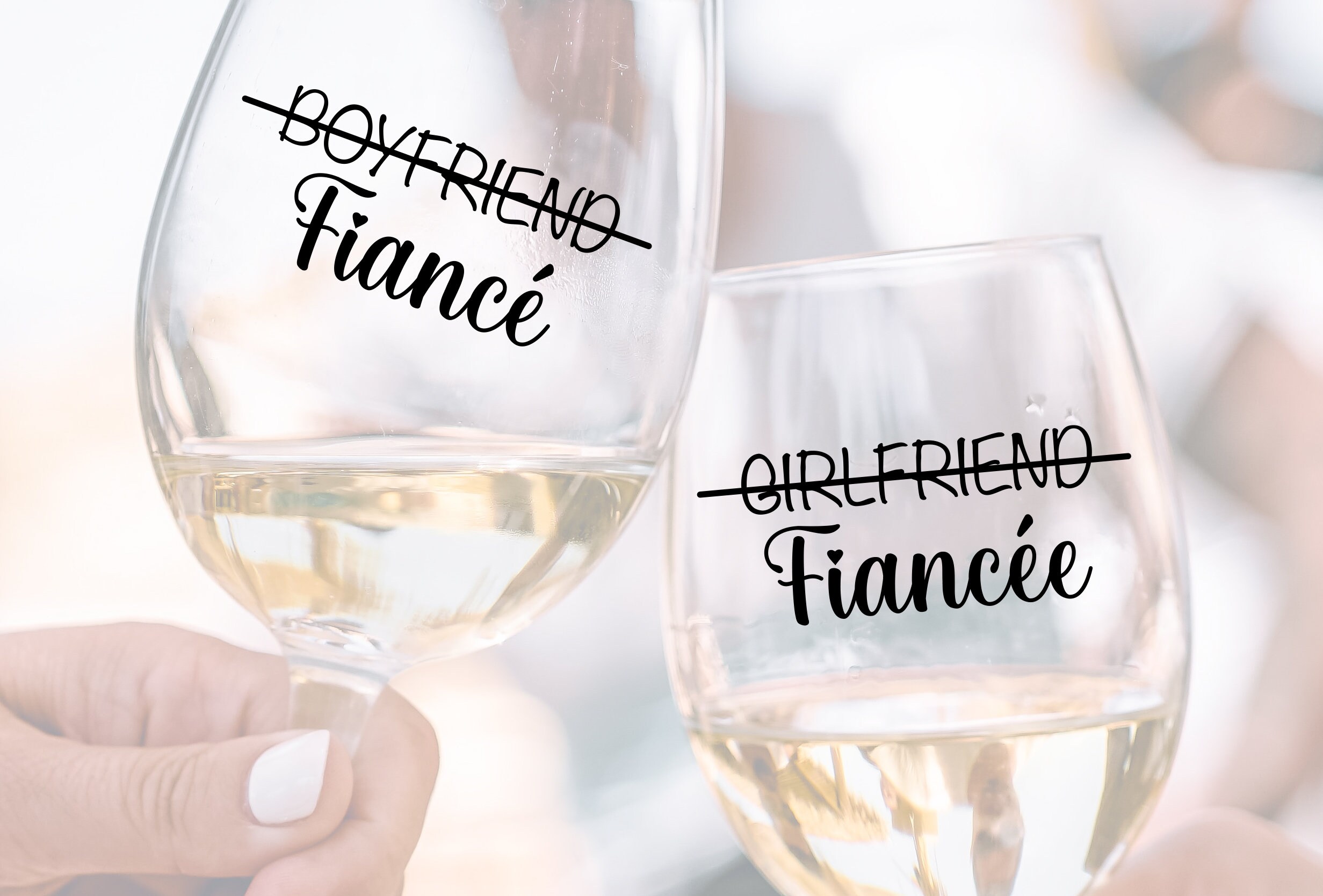 Petit ami/fiancé, petite amie/fiancée avec petits coeurs SVG Télécharger