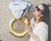 Engagement Ring Balloon - Bridal Shower Decor - Engagement Party Decor - Wedding Balloons - Bachelorette Party Decor - Diamond Balloon