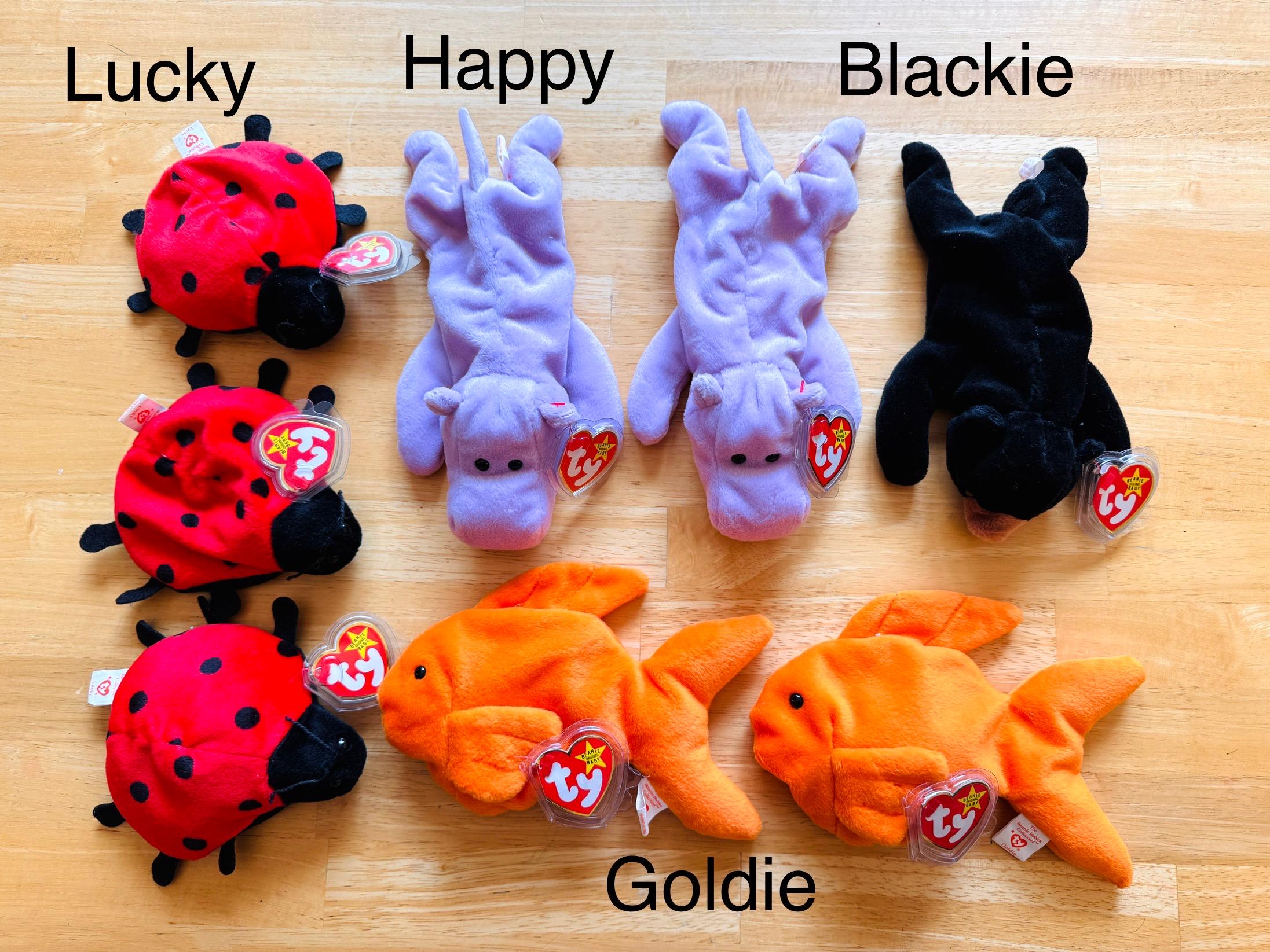 Mint Condition With Tag Protectors - 1993 Ty Beanie Babies: Lucky