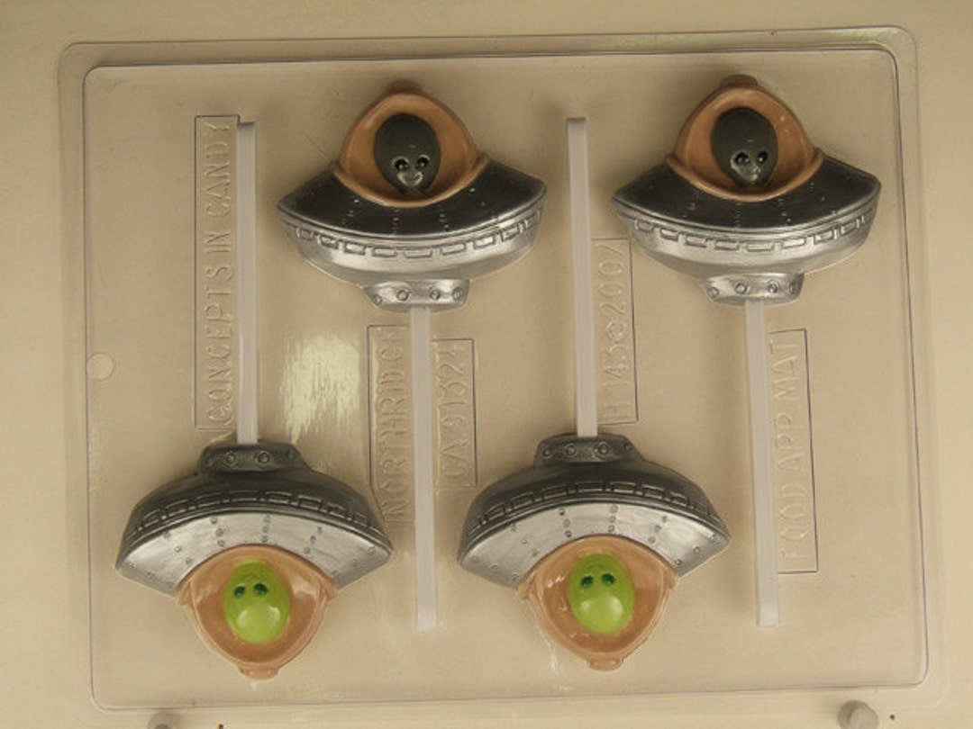 Alien in Flying Saucer Lollipop H143 Etsy