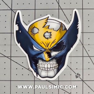 Wolverine Sticker | Logan skull sticker | Deadpool vinyl sticker | X Men waterproof sticker for laptops & water bottles