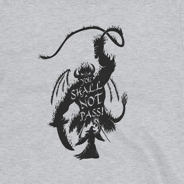 You Shall Not Pass TShirt | LOTR Long Sleeve Shirt | Gandalf vs Balrog Hoodie