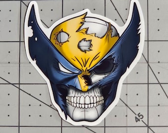 Super Hero Skull Sticker | Waterproof Vinyl Decal