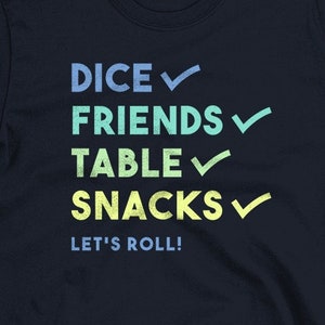 Let&#39;s Roll T-Shirt, Dnd Long Sleeve, and Hoodie, Gift for DM, Dungeons and Dragons shirt