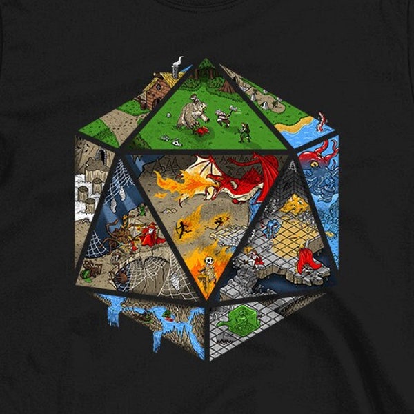 Dungeons in Dice D&D Shirt | DnD | Dungeons Dragons | Gift for dm | Dungeon master (dm) gifts | dungeon map
